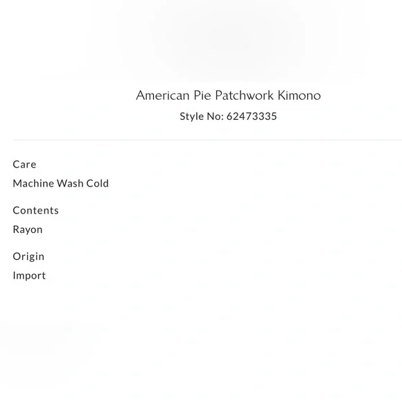 NWT Free People OS American Pie Patchwork Kimono In Ivory Combo New $78 Wrap - Picture 6 of 6